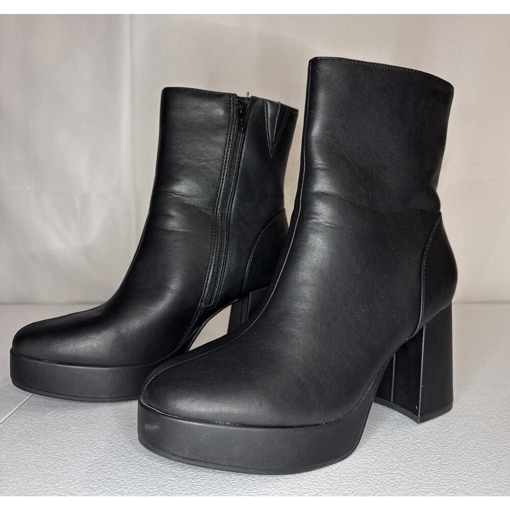 A New Day Boots Heeled Boots Black Size 9.5 - Picture 4 of 7